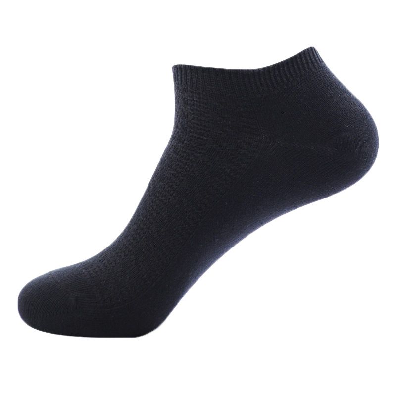 2025e Men Mesh Deodorant Thin Men's Boat Cotton Summer Invisible Short Socks_voghion.com