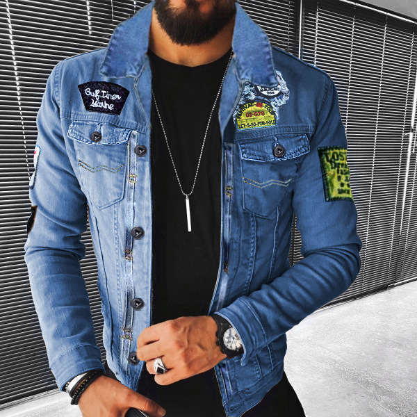 2023 Hierscht a Wanter Männer Lammwoll Liicht Denim Jacket Slim Jacket Denim Jacket Jean Mantel Männer Casual Denim Outwear_voghion.com