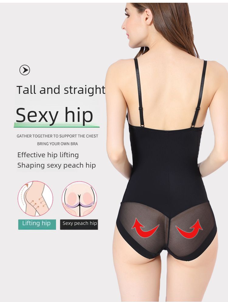 Summer Ultra-thin Body Shaping Clothes with Bra Postpartum Body Shaping Underwear Abdomen Tinting Waist Sling Body Shaping Underwear_voghion.com