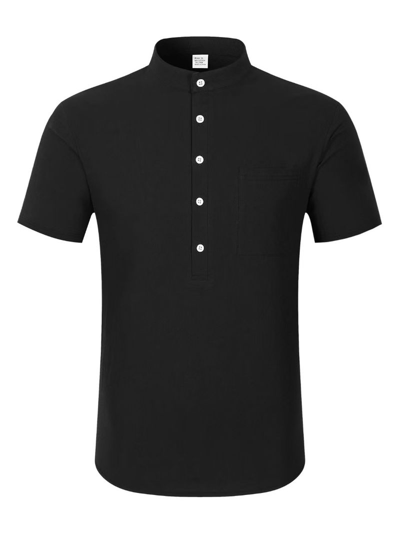 Ensemble pantalon ample décontracté en coton et manches courtes pour hommes printemps/été 2025_voghion.com