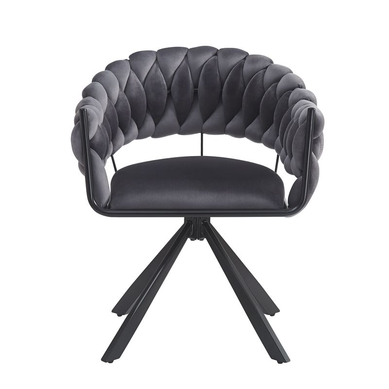 6er Set Samt Esszimmerstühle Mit Klauenbeinen, Grau_voghion.com