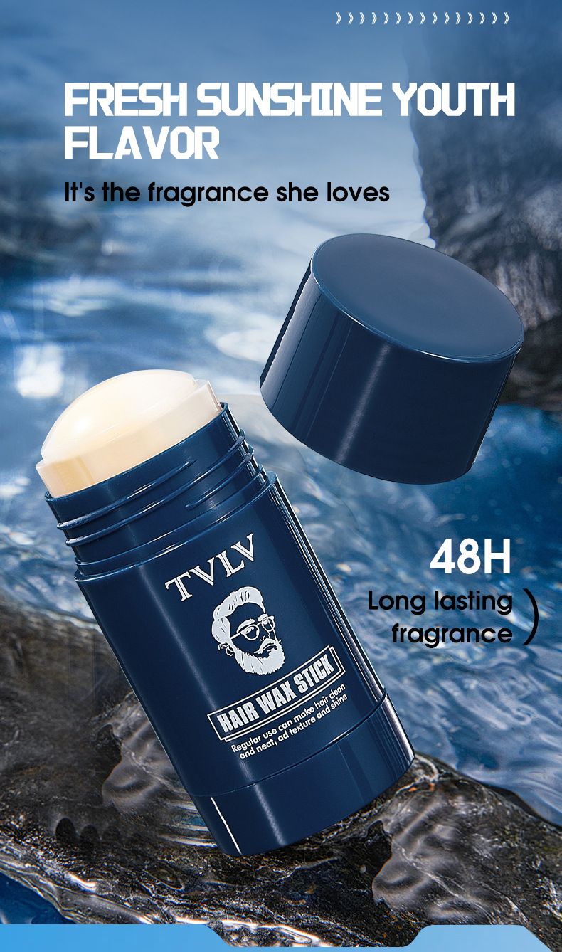 TVLV Wosk do stylizacji włosów dla mężczyzn Mocny lakier do włosów Zapach Gładki utrwalony wosk do włosów w sztyfcie Żel 40g_voghion.com