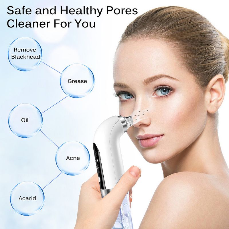 Elektromos buborékos mitesszer eltávolító pórustisztító vákuumszívó pattanásokhoz, pattanásokhoz, fekete pontok eltávolításához, arc szépségápolási bőrápoló eszköz_voghion.com