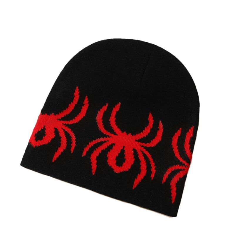 Koreanische Strickmütze mit Spinnenmuster – Trendige, warme und lässige Mütze für Outdoor-Aktivitäten und Reisen._voghion.com
