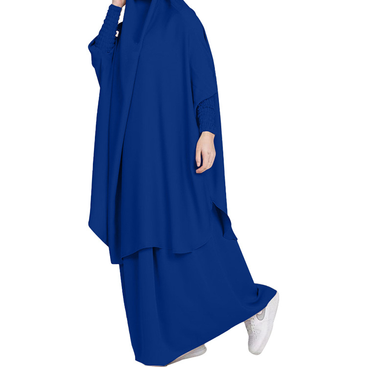 Women's solid color robe two-piece set_voghion.com