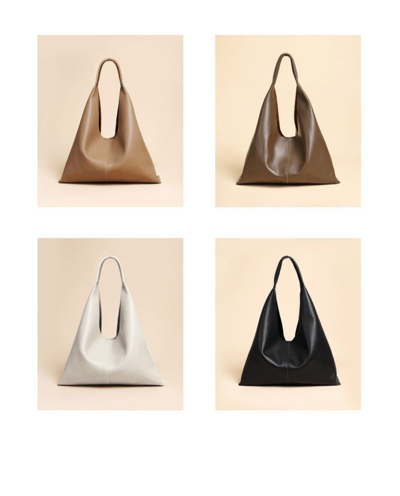 Semplice borsa a tracolla in pelle bovina 2024 nuova borsa morbida sottobraccio, borsa grande in pelle da donna_voghion.com