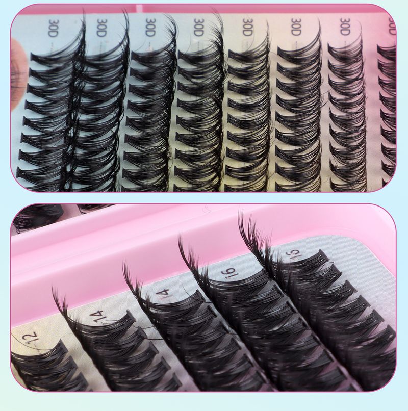 Large - Capacity 640 - Cluster Segmented DIY False Eyelash Book Set European And American Style, D - Curl, Natural And Dense_voghion.com