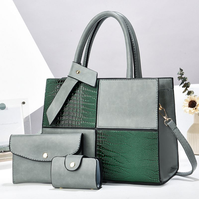 Női kézitáska szett Patchwork Crossbody táska Női utazótáska nagy kapacitású, többrészes szett egy vállú kézitáska_voghion.com