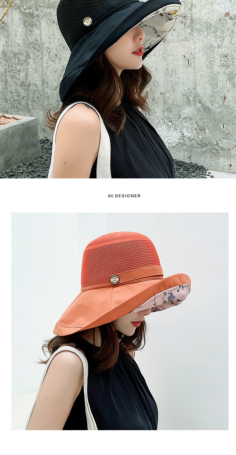 Cappello da pescatore a tesa larga da donna, cappello da sole versatile, cappello da spiaggia con protezione solare, cappello da sole estivo, cappello da bacino temperamento_voghion.com