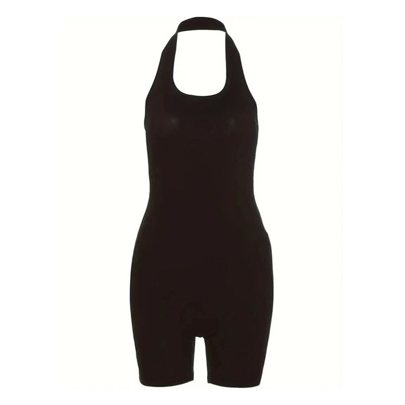 Body sexy ajustado sin mangas con forma de U para mujer_voghion.com