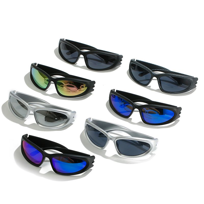 Occhiali da sole sportivi ovali avvolgenti Flash da uomo, con lenti a specchio, per guida, pesca, ciclismo, design di sicurezza, per bici_voghion.com
