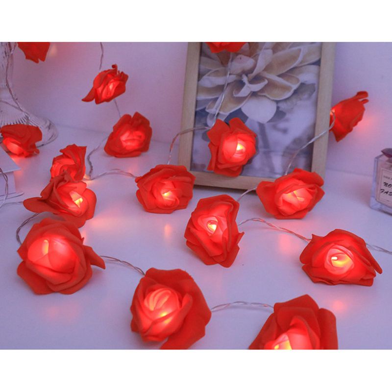 Ragazza Cuore Rosa Bianco Rosa LED Giorno Compleanno Decorazione Stringa Piccola Luce Notturna_voghion.com