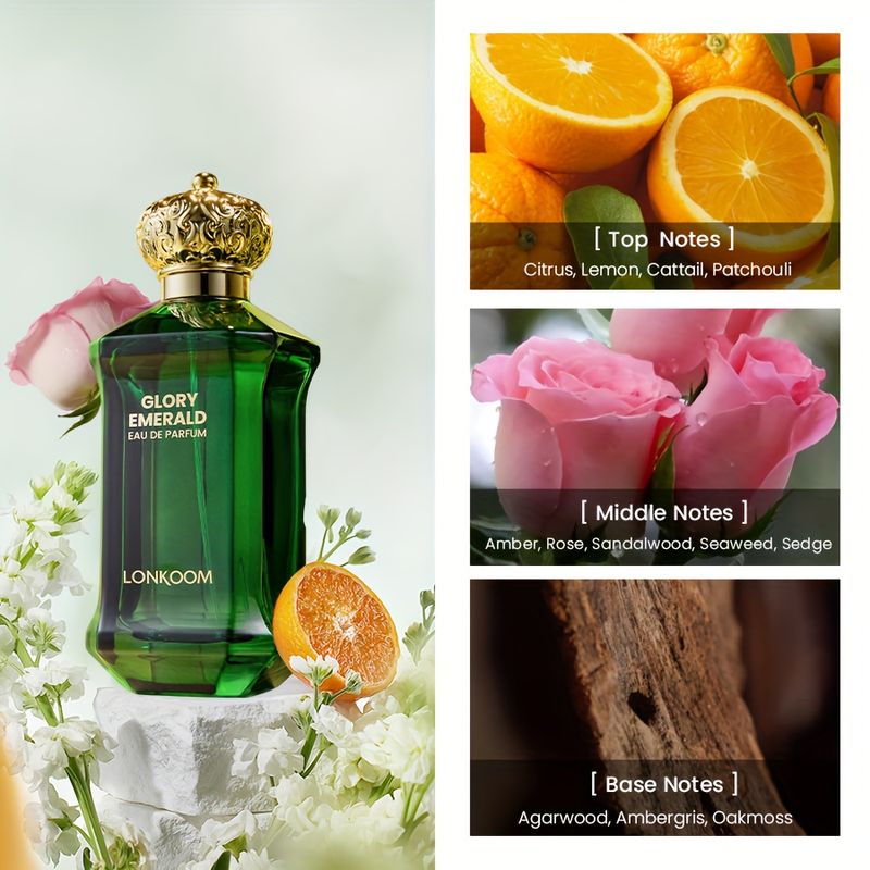 Eau de Parfum Spray, langanhaltend, 100 ml, orientalische Zitrusnote, geeignet für Verabredungen, Reisen und den Alltag._voghion.com