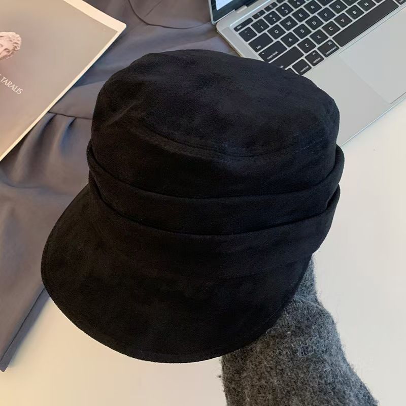 Braun für Frauen 2025 Neuer Stil Gesichtsschlankheits-Vielseitige Baskenmütze Großer Kopfumfang Künstlerhut Trendy_voghion.com