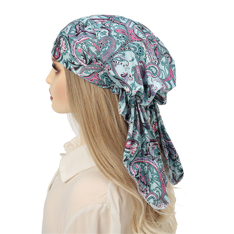 Nuovo cappello curvo in tessuto stampato multicolore Cappello turbante versatile stampato alla moda_voghion.com
