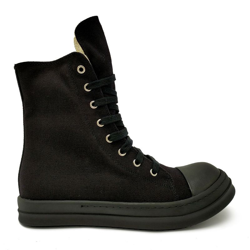 Scarpe da uomo alla moda, stile casual, da donna, stile coppia, Guangzhou 2024, di qualità imbattibile, con suola spessa e cerniera, in tela e con bordo alto._voghion.com