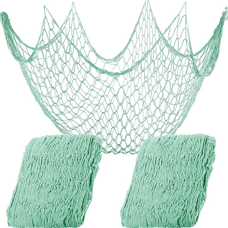 Decorazione a forma di rete da pesca, decorazione per feste subacquee a tema sirena, tema marino, articoli per feste in spiaggia alle Hawaii_voghion.com