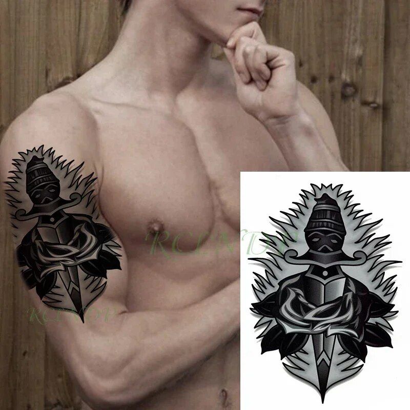 Vodoodporna začasna tetovaža nalepka Joker lobanja črka velika velikost body art flash tetovaže nalepke za dekleta in moške kupite eno in dobite eno brezplačno_voghion.com