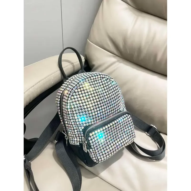 2025 Shiny Crystal Backpack Rhinestone Handmade Purses And Handbags Designer Backpacks Purse Bag_voghion.com