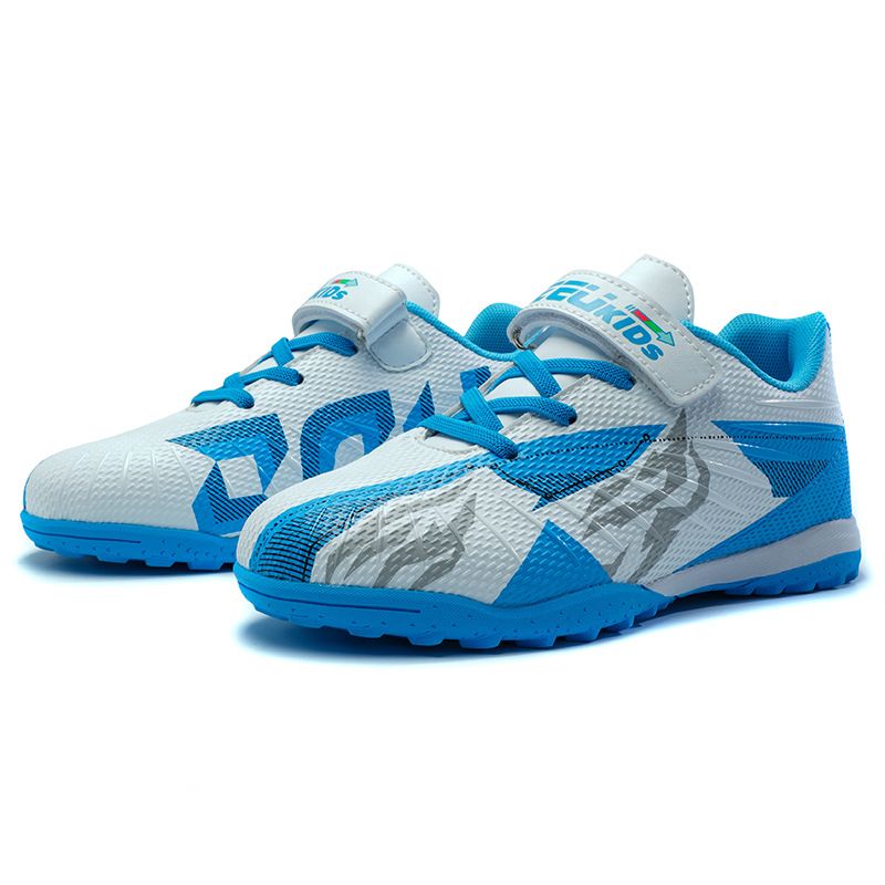 Scarpe da calcio del marchio Zhenzu, scarpe da calcio per bambini senza lacci, suola in gomma TF, scarpe da allenamento in erba sintetica per la scuola primaria_voghion.com