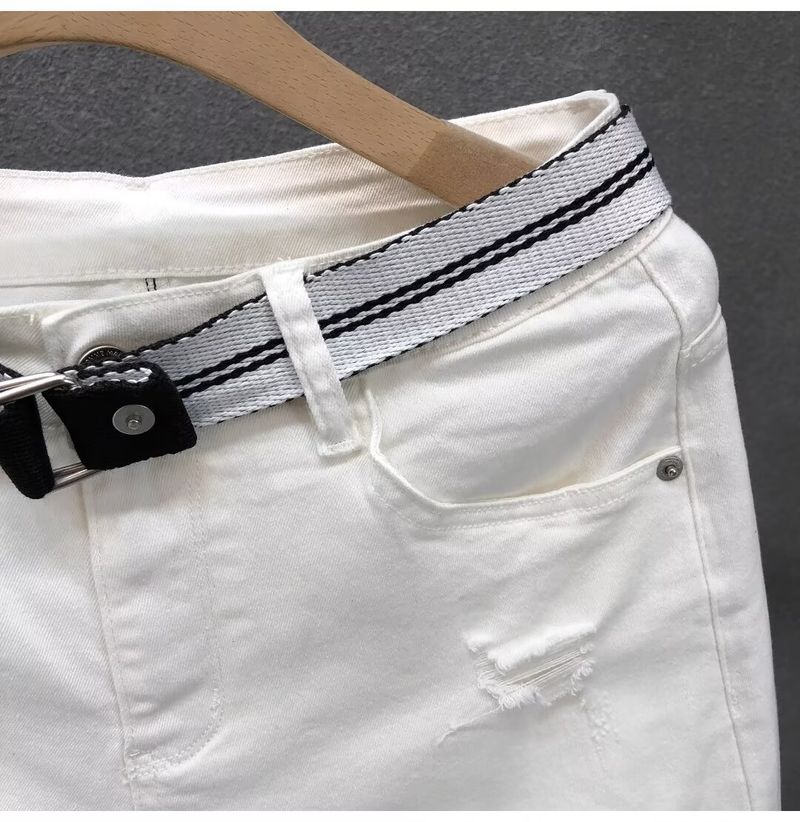 Îmbrăcăminte bărbătească Blugi îmbrăcați, tendință la modă, ușor elastici, croială slim, blugi bărbătești, multicolori, îmbinați, negri_voghion.com