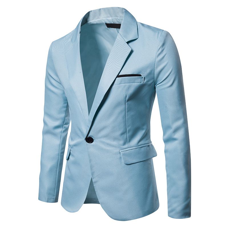 Abito professionale da uomo slim fit oversize primavera e autunno 2019, top monopezzo, abito con un bottone_voghion.com