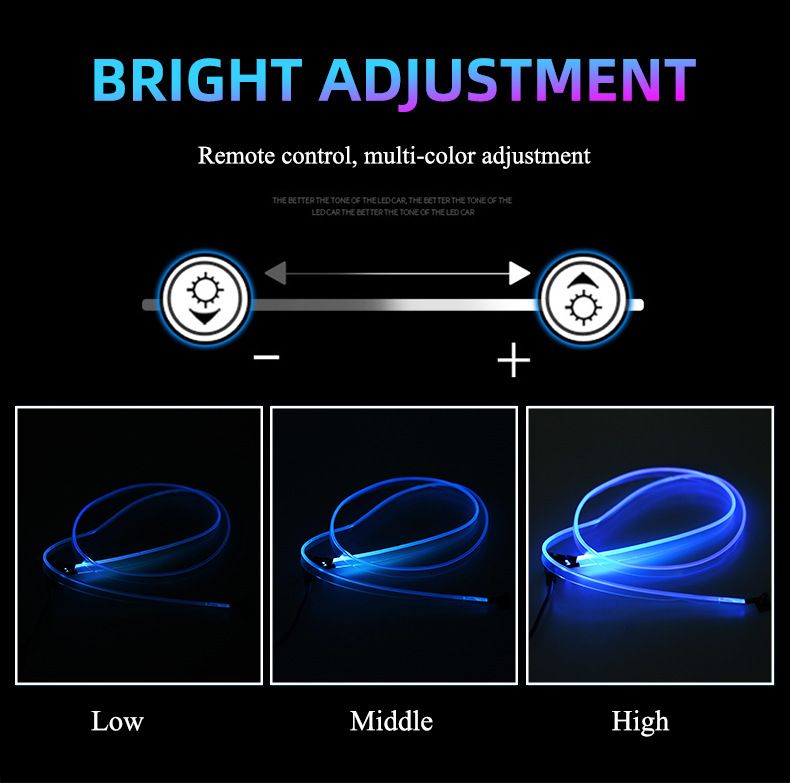 Same Style Car LED Interior Ambient Decorative Central Control Dashboard USB Color-Changing Cold Light_voghion.com