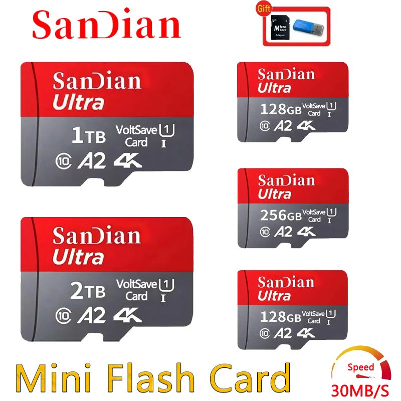 Original Micro 256GB 512GB Memory SD Class 10 TF Cards 1TB 2TB Large Capacity Flash Card For Desktop/Phone/PC_voghion.com