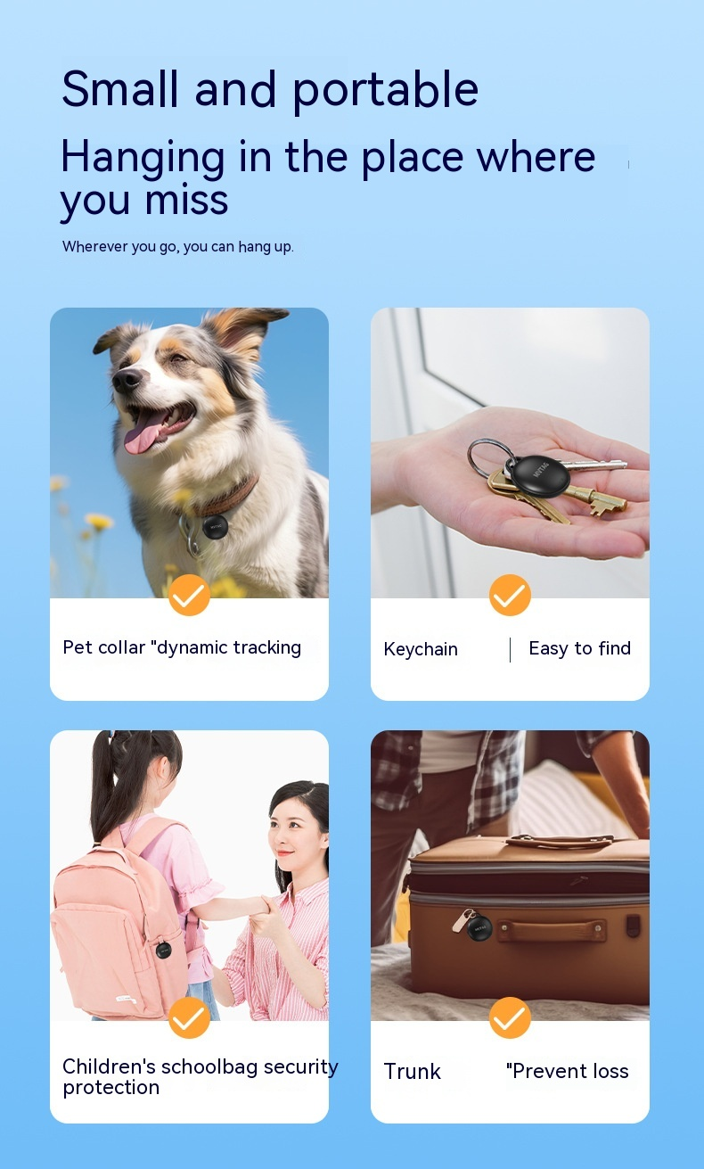 Localizador anti-perda inteligente específico da Apple à prova d'água FindMy para crianças idosas, pet itag para prevenir caminhadas e_voghion.com