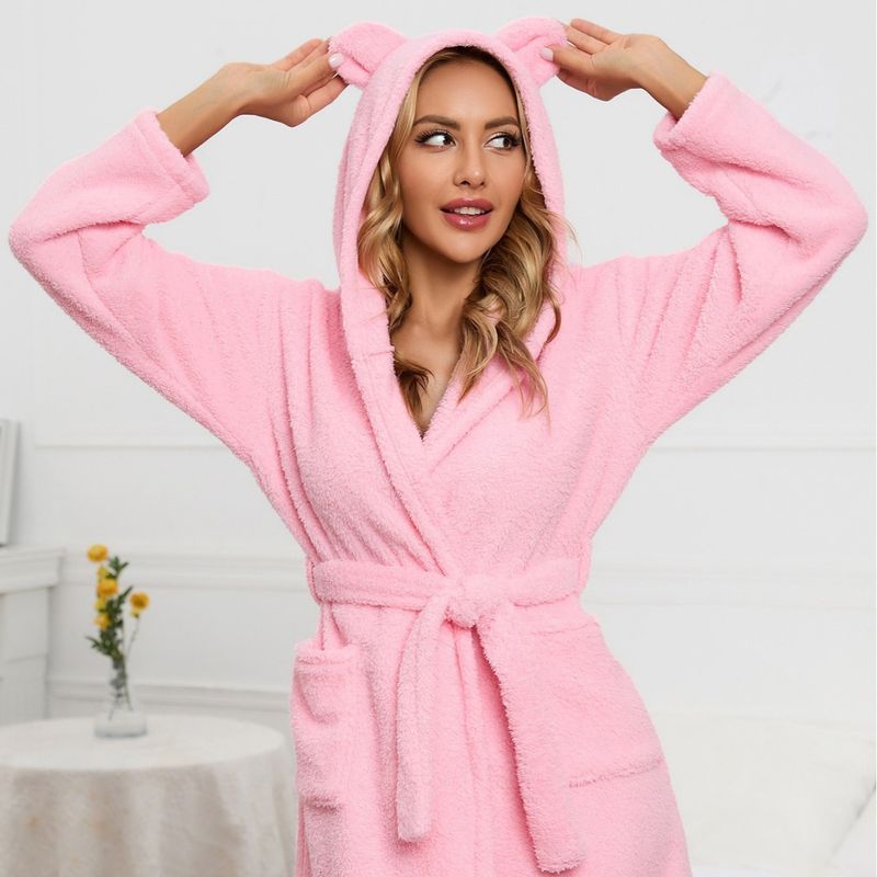 Women's Fleece Hooded Tracksuit Set - Soft & Warm Winter Lounge Wear, Long Sleeve Pullover With Pants, Casual Outfit For Women_voghion.com