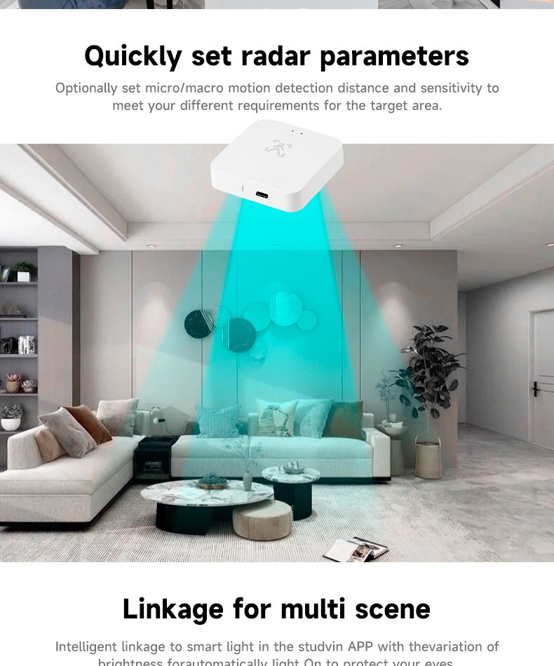 Sensore di presenza umana Tuya Zigbee WiFi 24G MmWave Rilevatore radar Controllo APP per protezione di sicurezza della casa intelligente_voghion.com