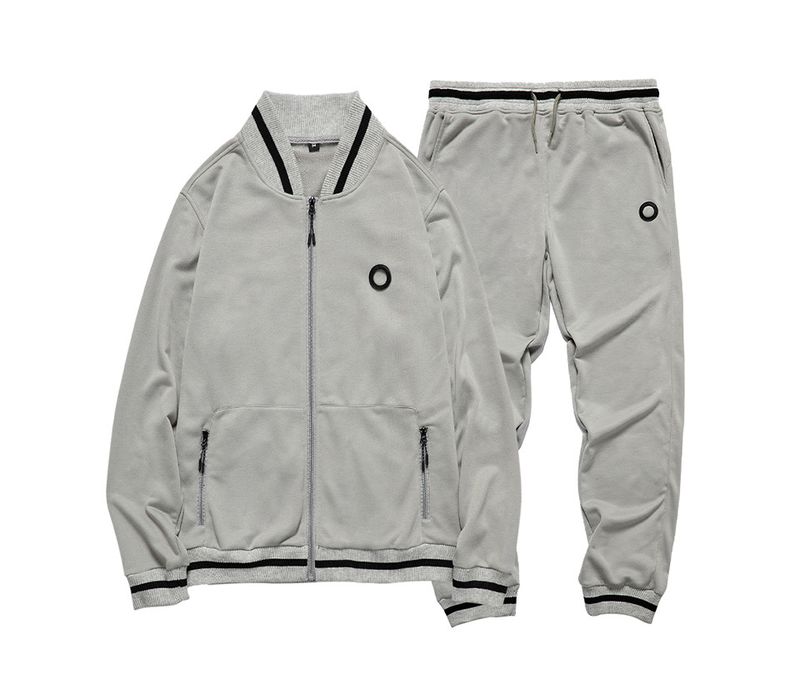 Herrenbekleidung Sportanzüge für Herren Große Laufsportbekleidung für Studenten Einfarbige zweiteilige Anzüge, lässig und vielseitig_voghion.com