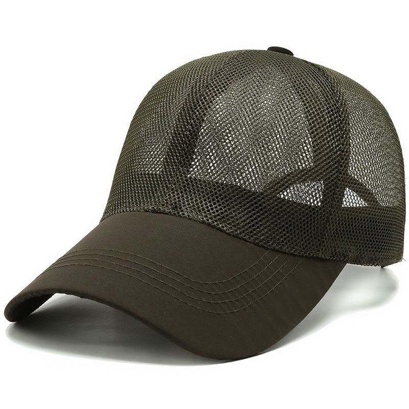 Cappellini estivi Cappellino da camionista in rete completa Snapback Pesca Traspirante Esterno Uomo Protezione solare Cappello da corsa_voghion.com