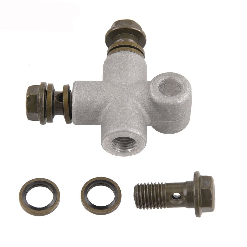 Universal M10 Hydraulic 3 Way Brake Oil Hose Adaptor Pipe Coupg Tee Split Port Adapte for Motorcycle ATV Dirt Pit Bike_voghion.com