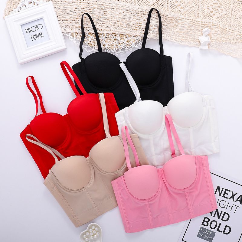 Vêtements pour femmes, caraco grande taille sans sous-vêtements, hauts pour filles sexy, style court, nombril exposé, haut tube sexy en arête de poisson, couleur unie_voghion.com