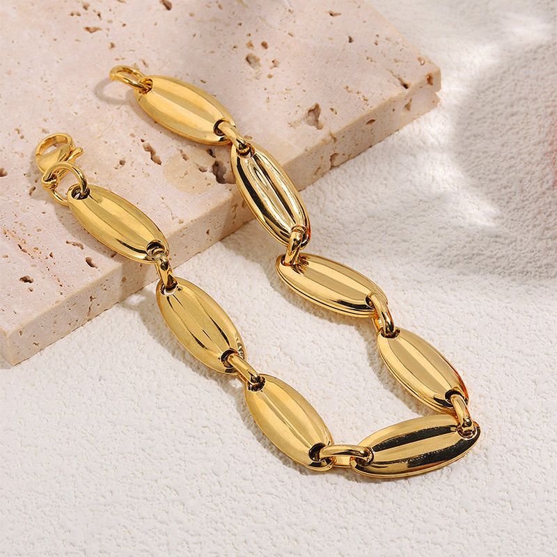 Neues Titan ING Style Galvanisiertes Echtgold Edelstahl Elegantes DIY-Armband für Herren_voghion.com