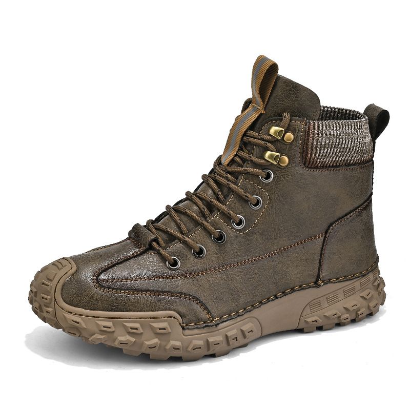 Scarpe casual da uomo alte in peluche oversize in cotone con bocca a calzino, stivali martin_voghion.com