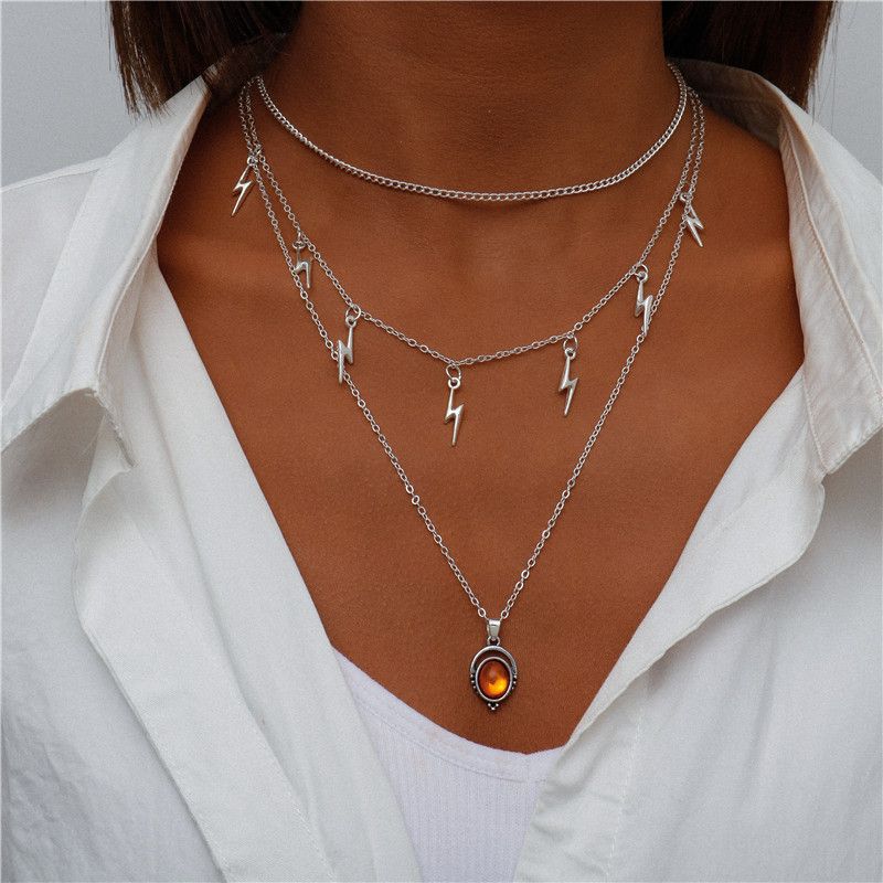 Vintage vícevrstvý portrét mince měsíc hamsa ruční řetízek pro ženy boho sloní srdce přívěsky náhrdelníky šperky_voghion.com
