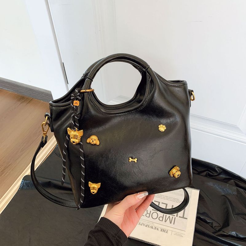 Spring And Summer New Simple Fashion High-end Handbag Puppy Basket Women's Tote Large Capacity Shoulder Bag_voghion.com