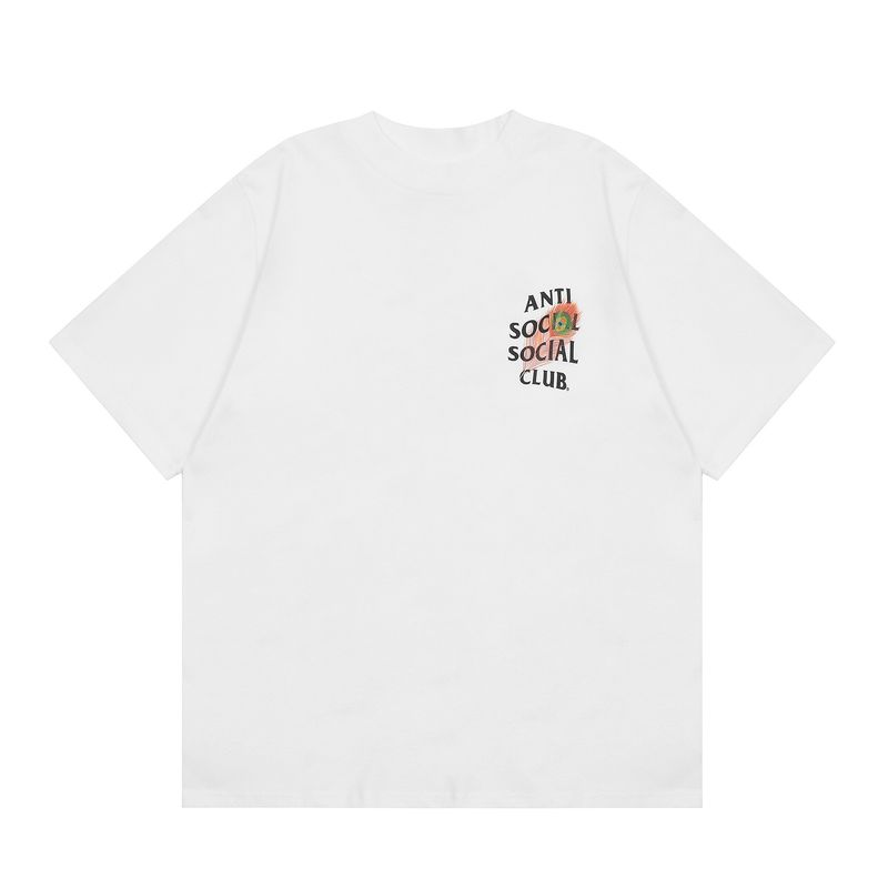 Amerikaanse retro T-shirt met korte mouwen en kleine letterprint met pauwenveer, zomermodemerk voor heren en dames_voghion.com