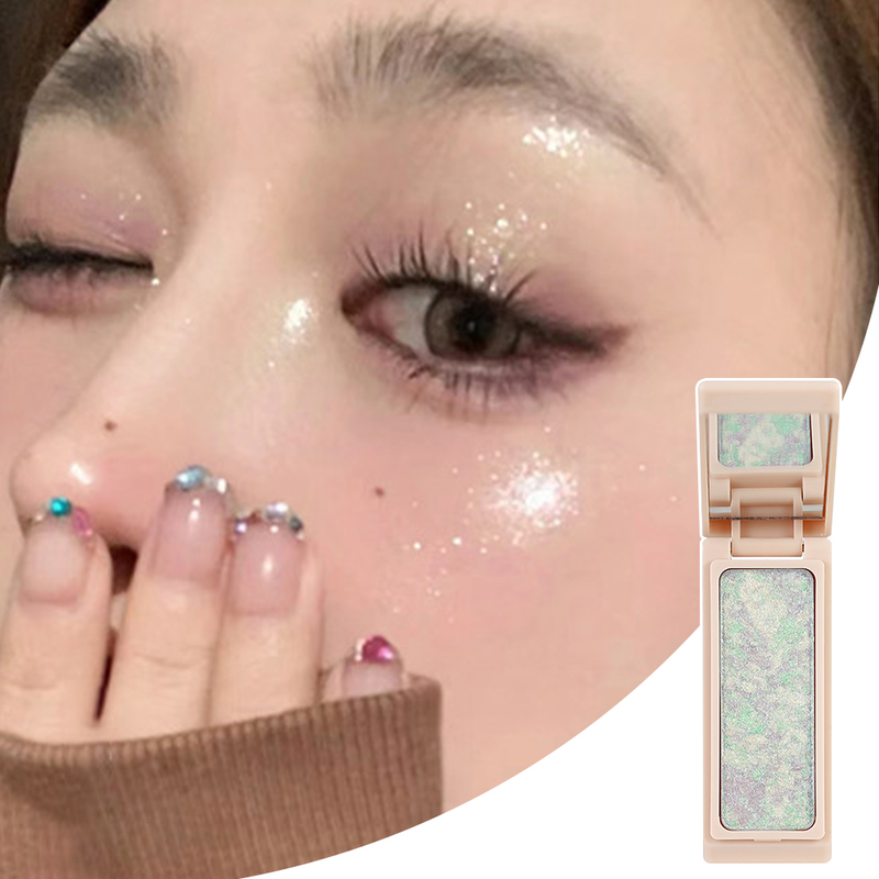 Ombretto glitterato con texture di purè di patate Ombretto impermeabile Palette per il trucco con glitter per il corpo perlato_voghion.com