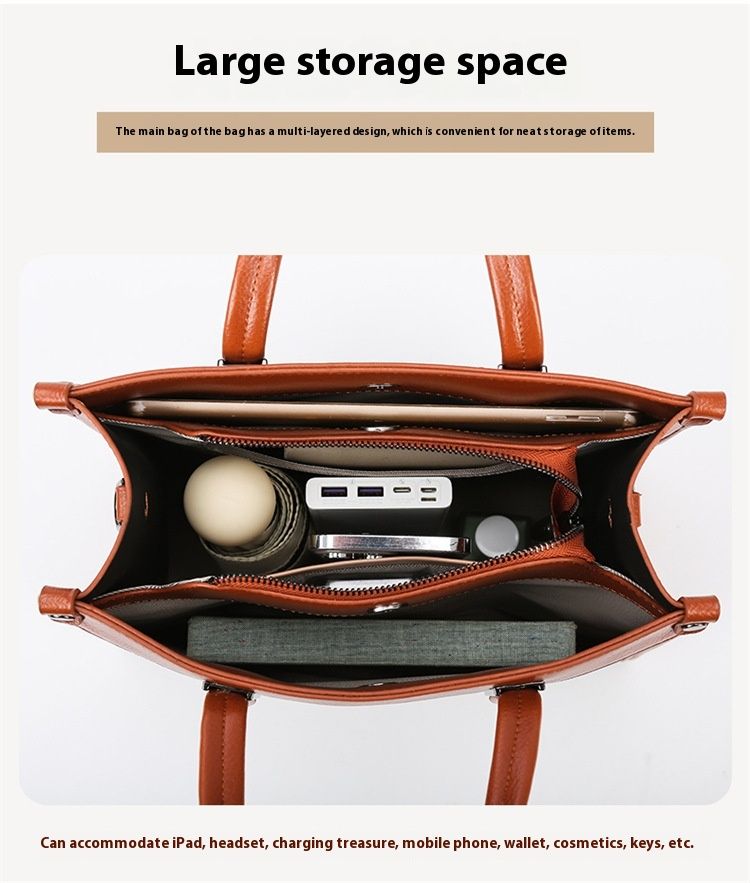 Nuova borsa a mano per pendolari, grande capacità, versatile, da donna_voghion.com