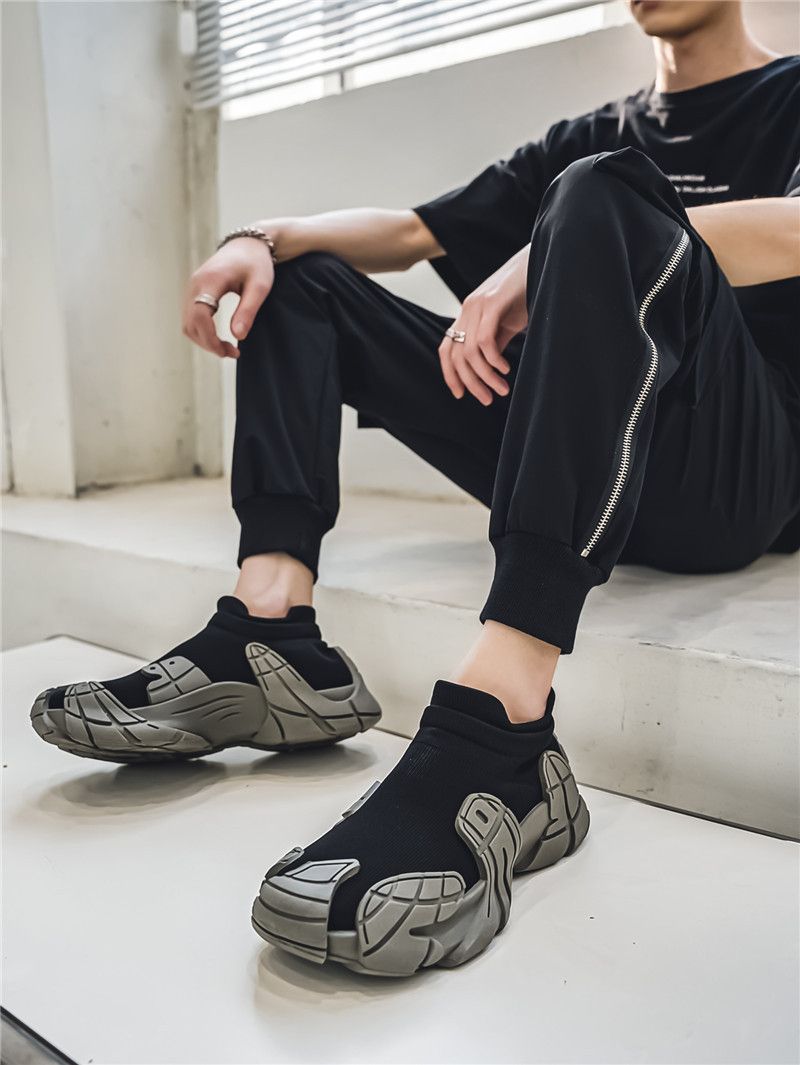 2025 Zomer Herfst Nieuwe Koreaanse Stijl Dad Ademende Mesh Slip-On Sok Schoenen Heren Speciale Aanbieding_voghion.com