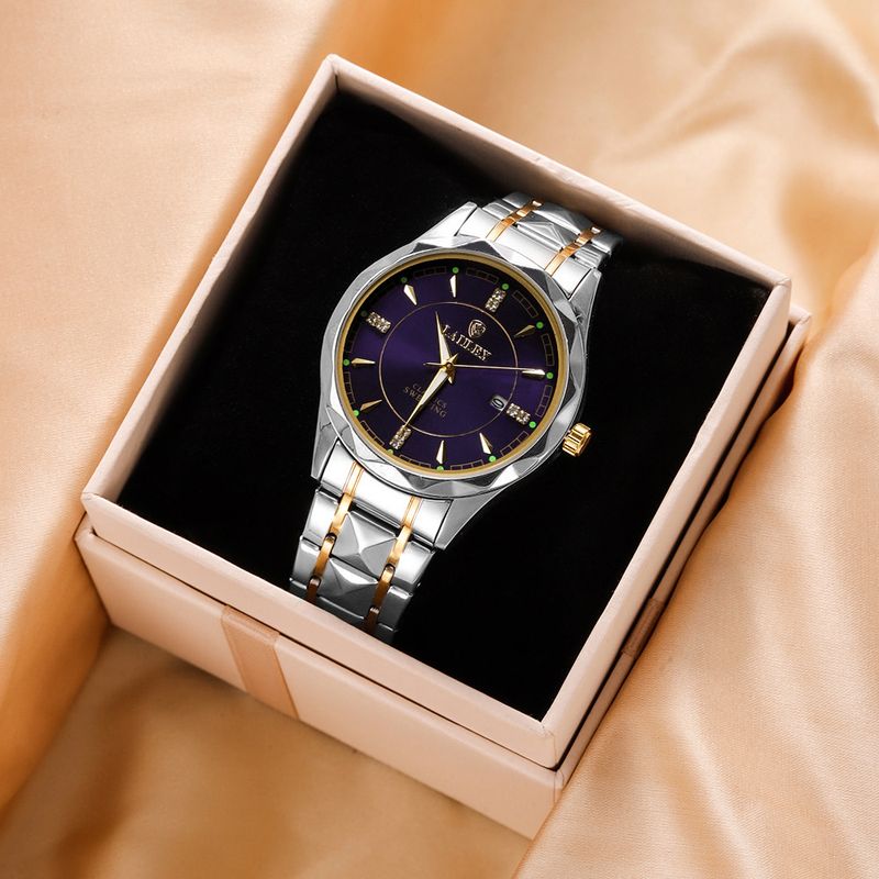 New LAULEX Genuine Three-Pin Calendar Automatic Calendar Scan Seconds Quartz Movement Sports Luxury Quartz Watch_voghion.com