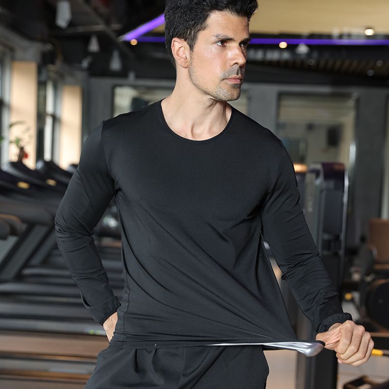 LazyZoom Schweißanregendes Fitness-Bekleidungsset für Herren, Sport-Heiz-Schwitzanzug, Lauftraining, zweiteiliges Set_voghion.com