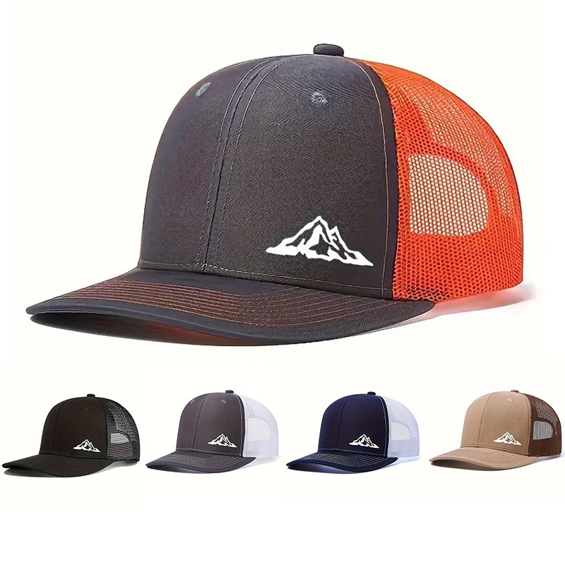 Dashan Printed Baseball Cap Richardson Slightly Curved Outdoor Sunshade Breathable Mesh Hat_voghion.com
