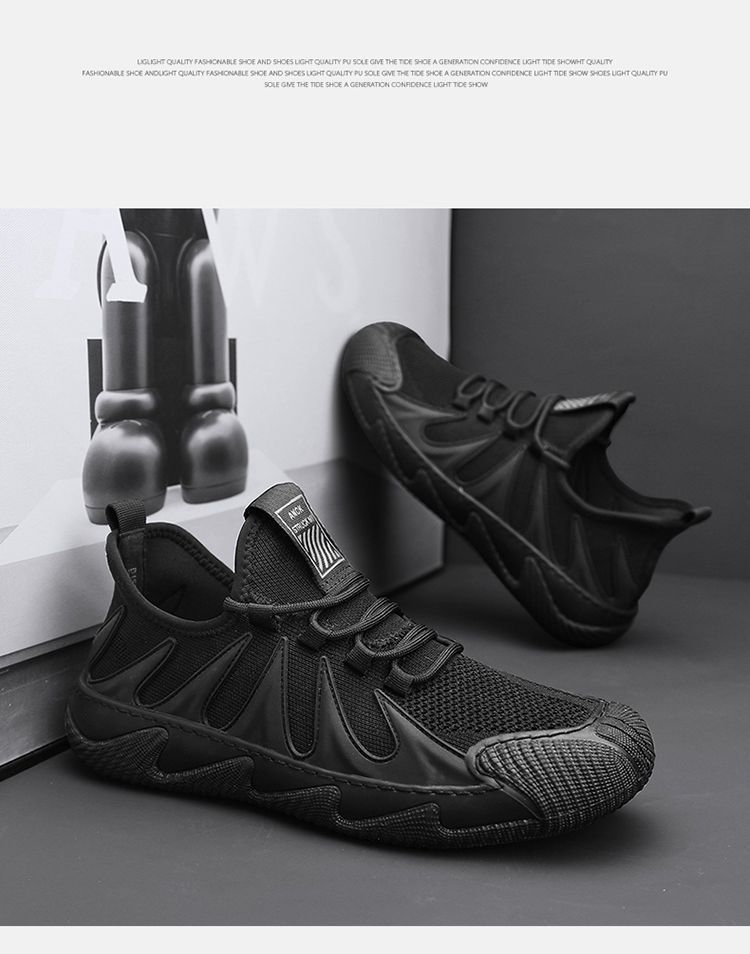 Breathable Knit Men's Casual Slip-On Shoes Lightweight Comfortable Walking Shoes For Work And Daily Wear Versatile Mesh Shoes_voghion.com
