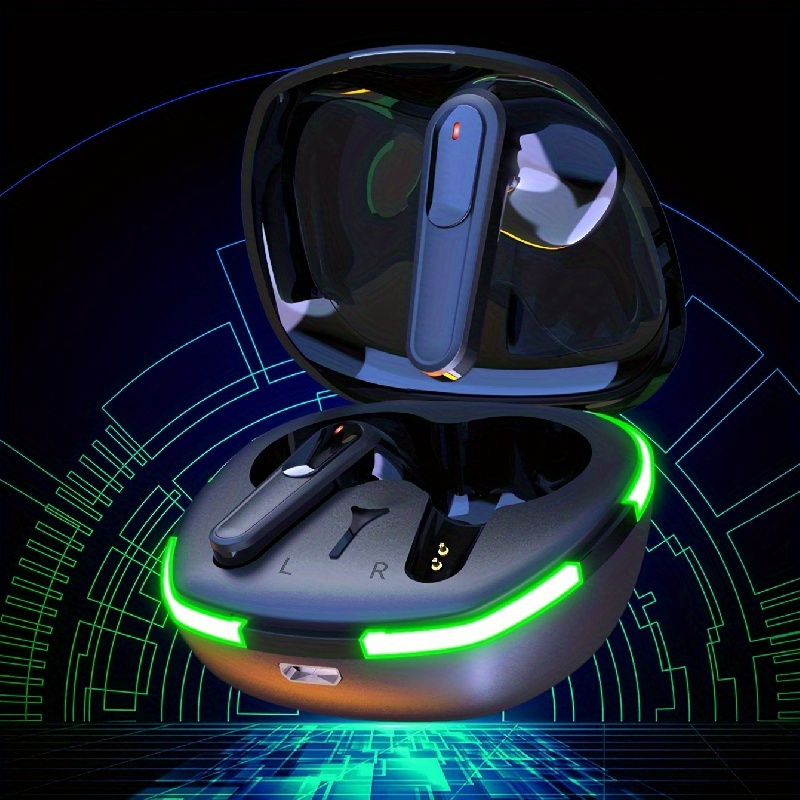 TWS True Wireless Stereo-Ohrhörer, TWS Gaming-Freisprechkopfhörer, Touch-Button-Headset mit geringer Latenz, automatisches Einschalten, wasserdichte IPX4-Ohrhörer mit RG_voghion.com