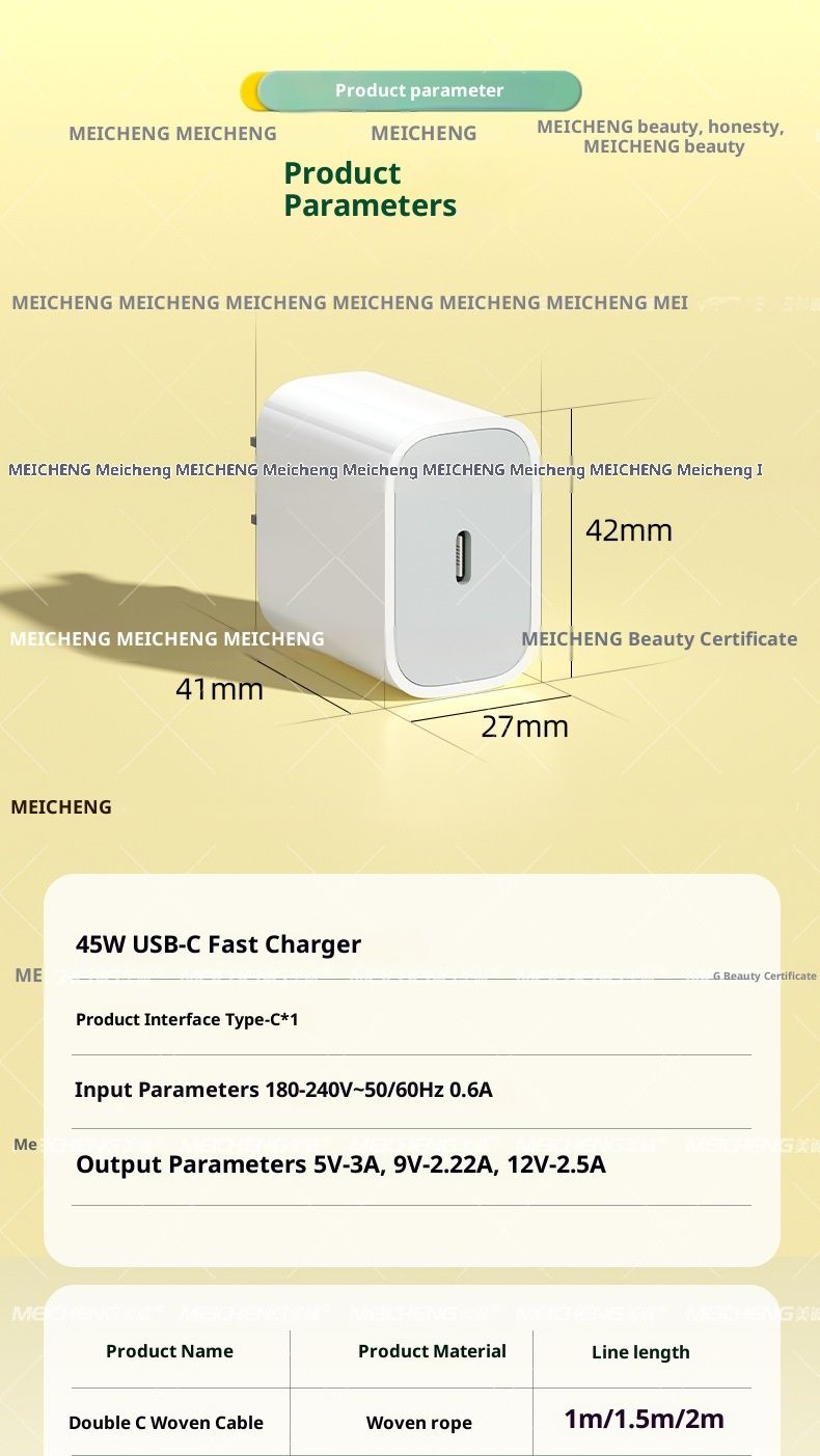 Digitex PD45W Compatible With IPhone 15-17 Fast Charging Charger Head Type-C Data Cable Set_voghion.com