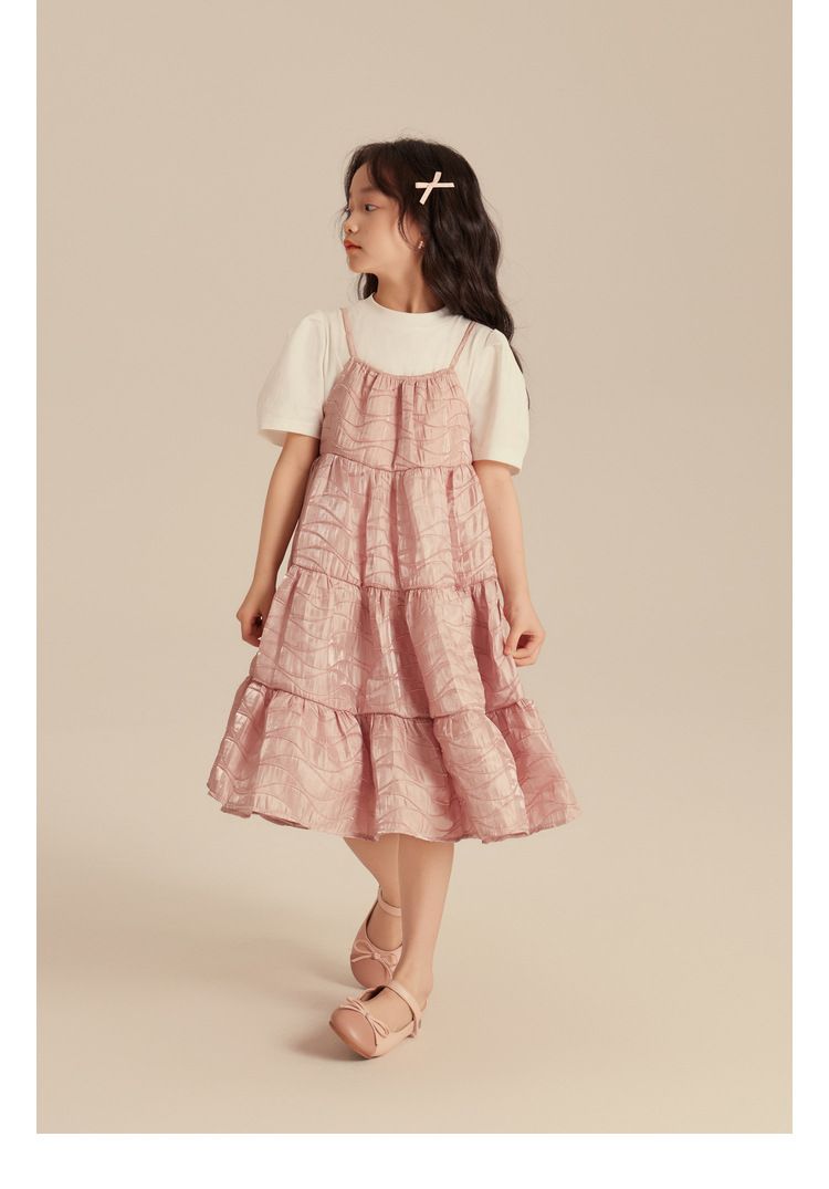 Gonna con bretelle per bambine, gonna da principessa, dolce ragazza, alla moda e con temperamento_voghion.com